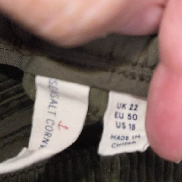 Seasalt Cornwall Asphodel Cord Trousers in Highland (olive green) - Picture 11 of 15